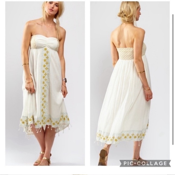 Free People Dresses & Skirts - Free People Star of India Embroidered Dress